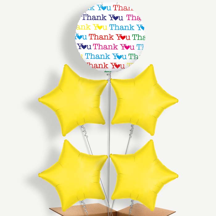 Thank You Heart Helium Balloon Cluster | Party Save Smile