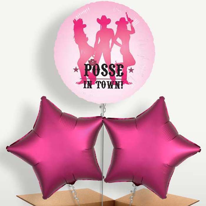 Hen Party Posse Balloons in a Bunch Inflated with Helium | Party Save Smile