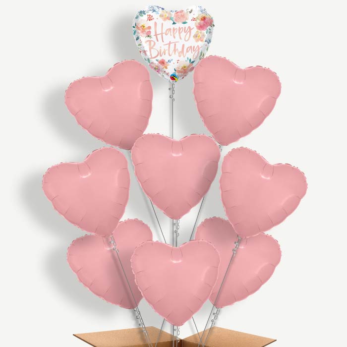 Roses Happy Birthday Helium Balloon Bundle | Party Save Smile
