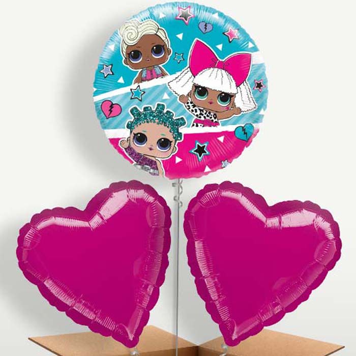 Lol Surprise Blue Balloon Bunches inflated with Helium | Party Save Smile