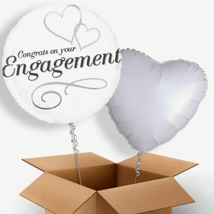 Congratulations Engagement Helium Balloon Duo | Party Save Smile