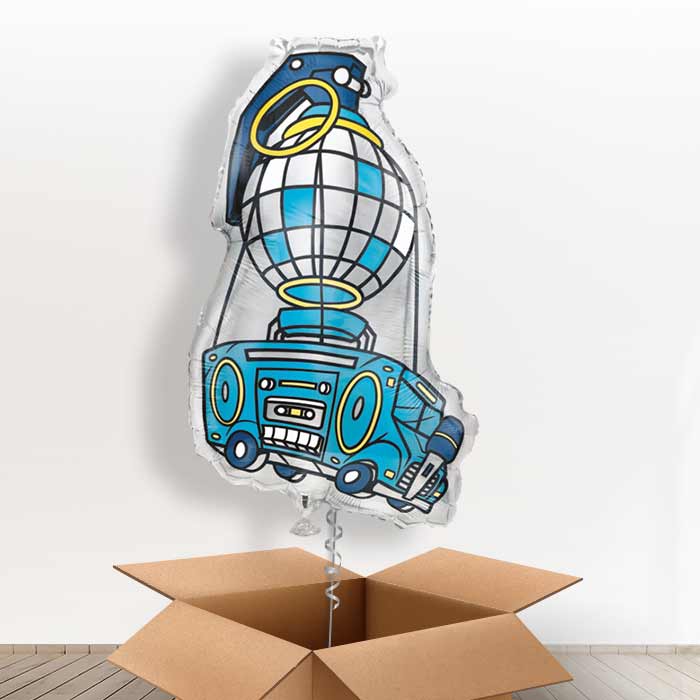 Fortnite Battle Bus Giant Helium Balloon in a Box Gift - With 3 Themed Balloons | Party Save Smile