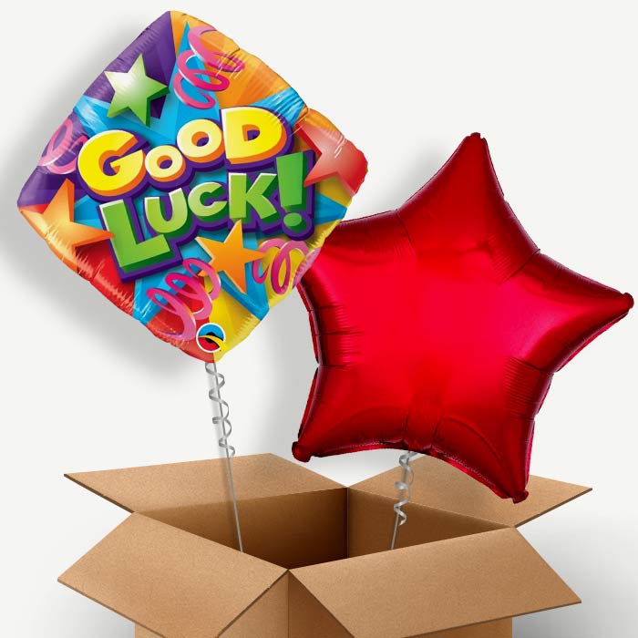 Good Luck (Diamond) Helium Balloon Duo | Party Save Smile