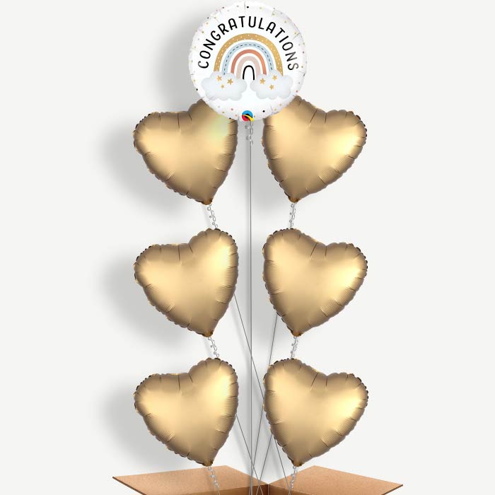 Boho Congratulations Helium Balloon Arrangement | Party Save Smile