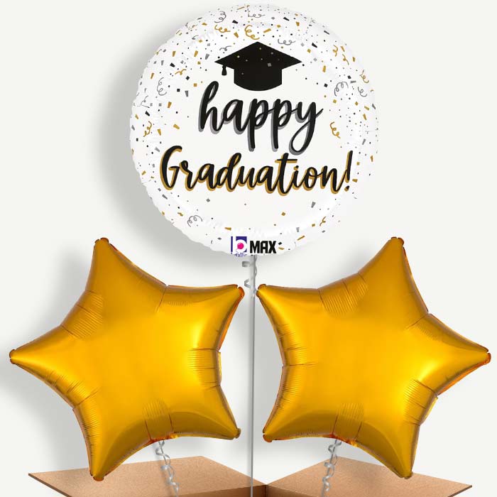 Confetti Happy Graduation Bunch of Balloons (Trio)