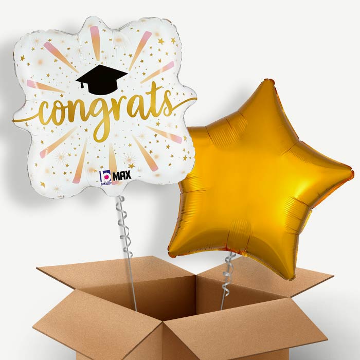 Caps Graduation Helium Balloon Duo