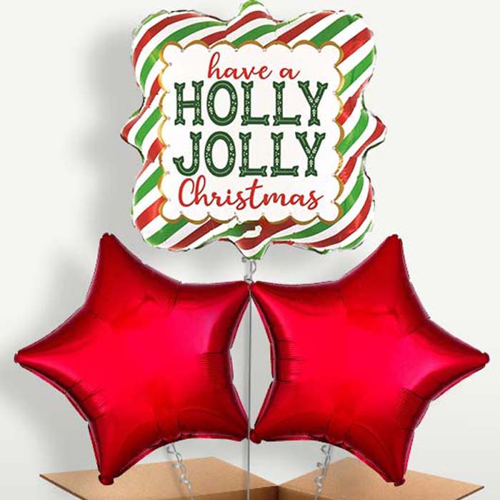 Holly Jolly Christmas Balloons in a Bunch | Party Save Smile