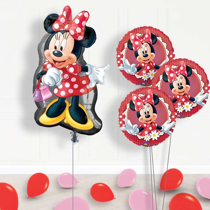 Big Minnie Mouse Balloon Bouquet in a Box Gift - Themed Bouquet and Latex | Party Save Smile