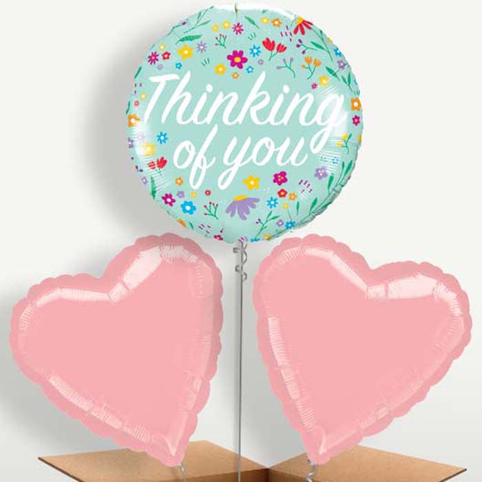 Floral Thinking of You Trio Balloon Bunch | Party Save Smile