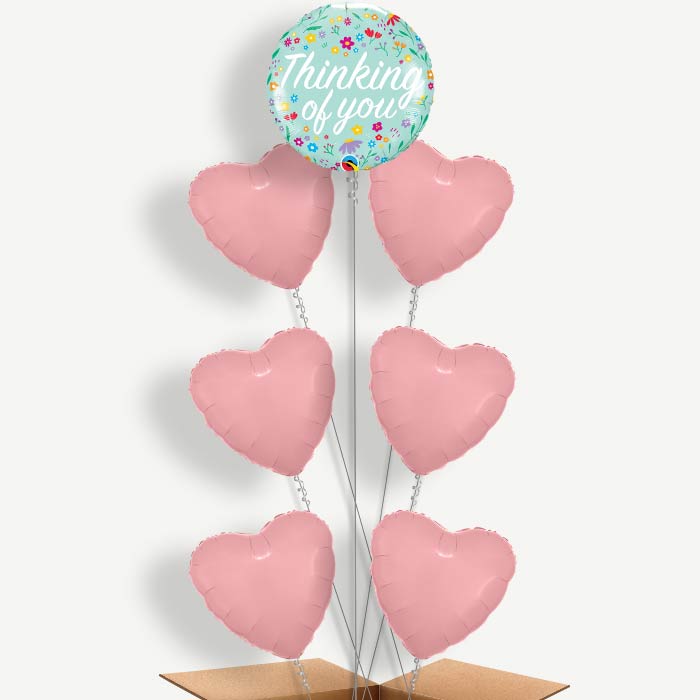 Floral Thinking of You Helium Balloon Arrangement | Party Save Smile