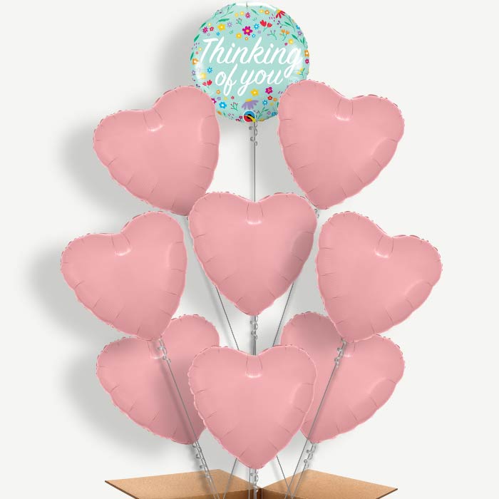 Floral Thinking of You Helium Balloon Bundle | Party Save Smile