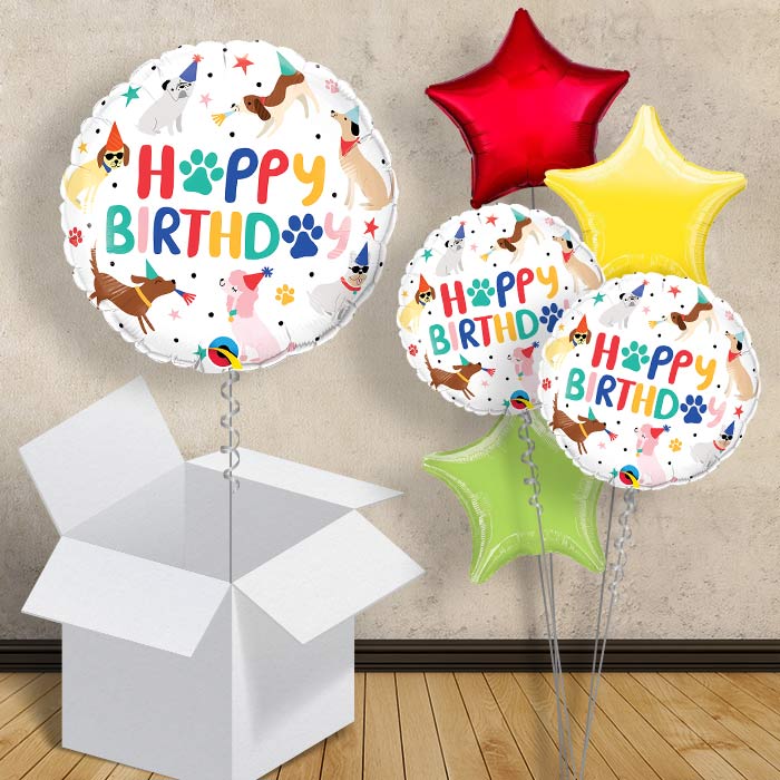 Happy Birthday Puppy Helium Balloon in a Box - 1 Balloon | Party Save Smile