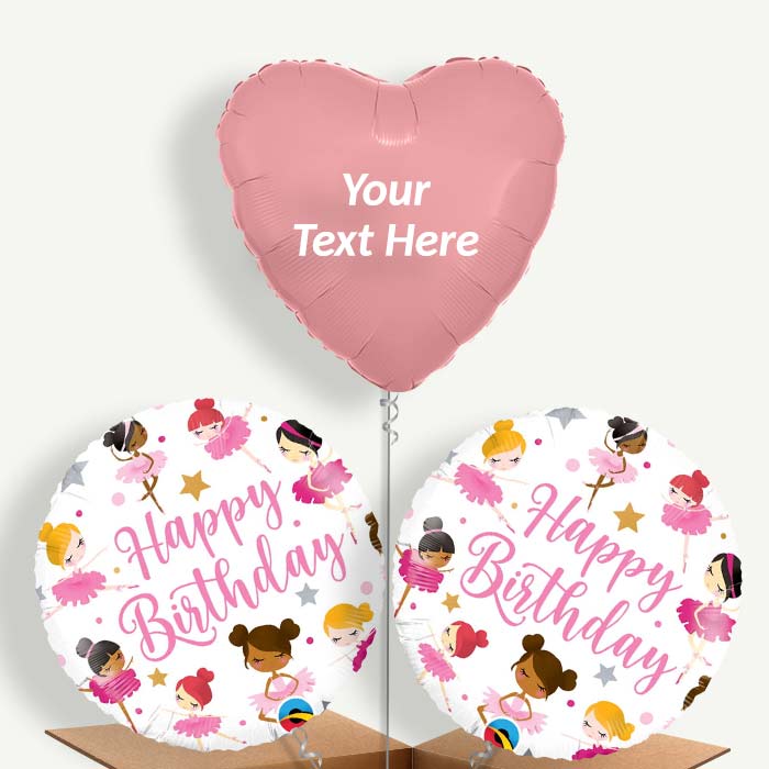 Personalisable Birthday Ballerina Helium Balloons | Party Save Smile