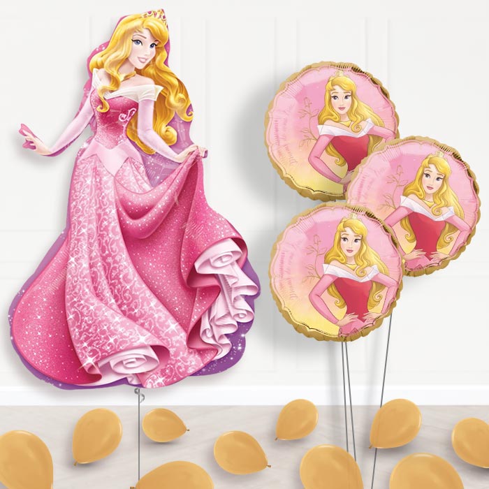 Sleeping Beauty Inflated Helium Balloons Delivered - Themed Bouquet and Latex | Party Save Smile