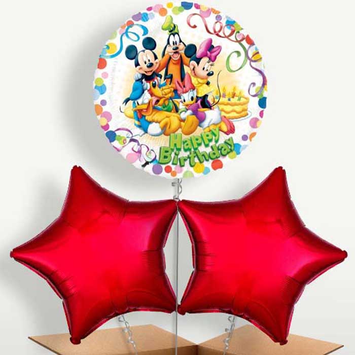 Mickey Mouse (Friends) Bunch of Balloons inflated with Helium | Party Save Smile