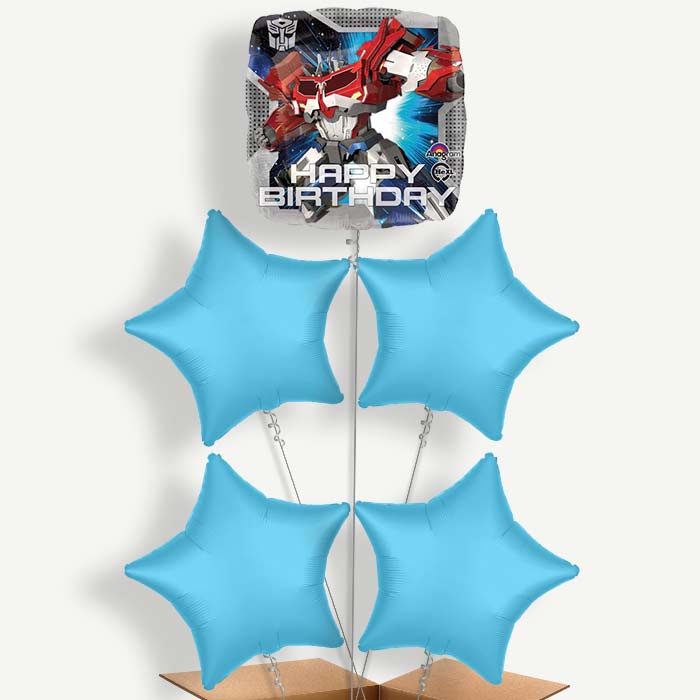 Transformer Happy Birthday Helium Balloon Cluster | Party Save Smile