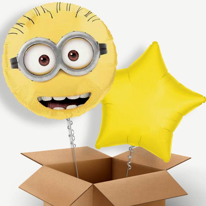 Minion (Face) Helium Balloon Pair | Party Save Smile