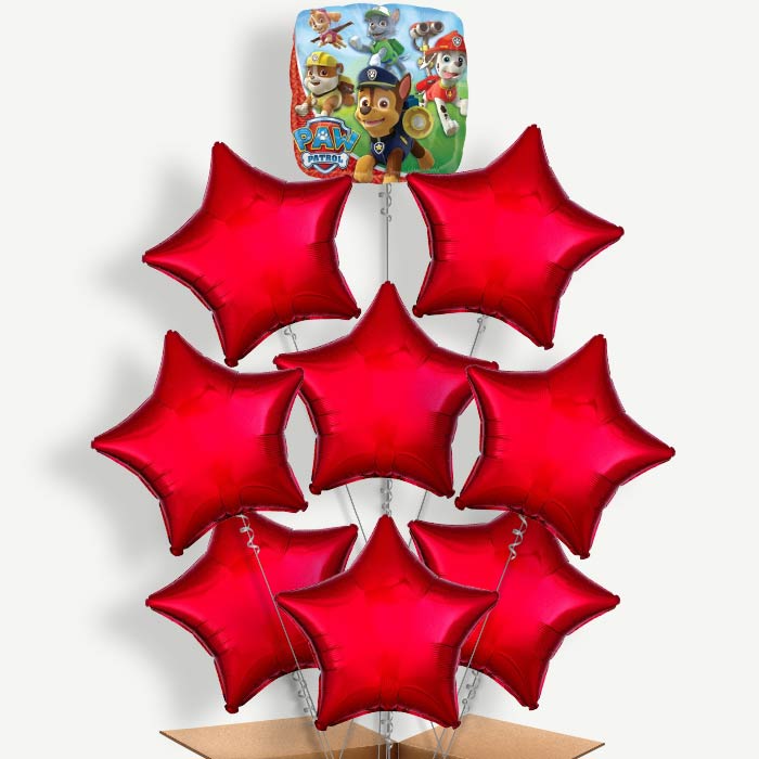 Red Paw Patrol Balloon Bundle Inflated with Helium | Party Save Smile