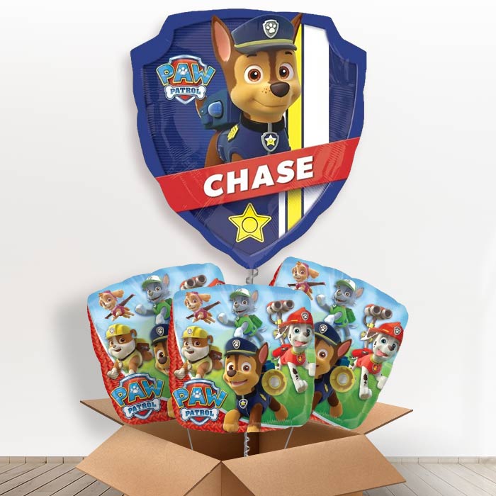 Giant Paw Patrol Helium Balloon in a Box - With 3 Themed Balloons | Party Save Smile
