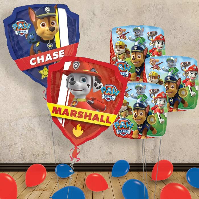 Chase and Marshall Paw Patrol Balloon Bouquet - Themed Bouquet and Latex | Party Save Smile