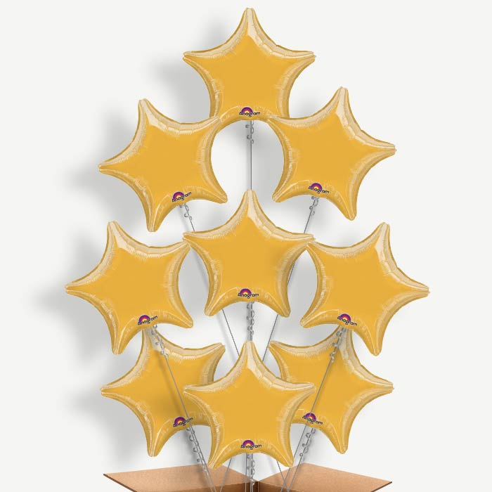 Gold Star Helium Balloon Bundle | Party Save Smile