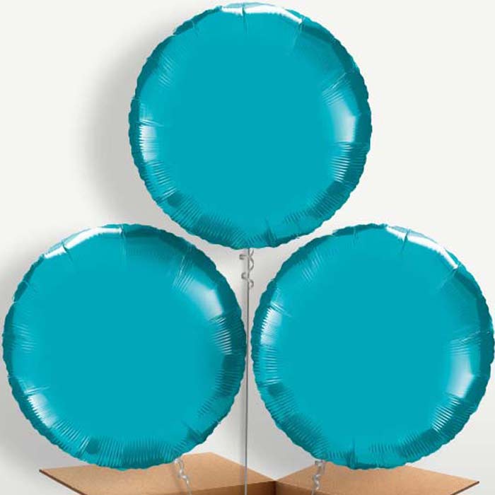 Turquoise Circle Helium Bunch of Balloons | Party Save Smile