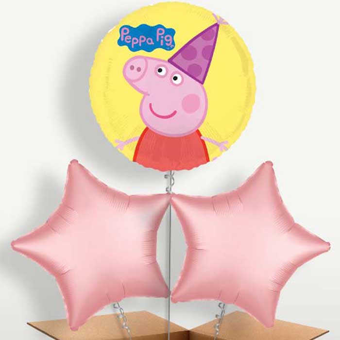 Peppa Bunch of Balloons inflated with Helium | Party Save Smile