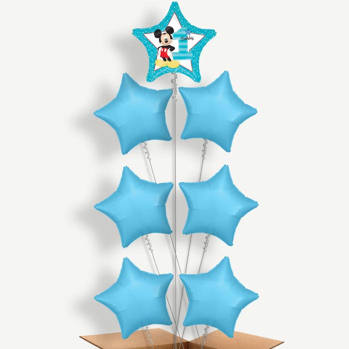 Mickey Mouse 1st Birthday Helium Balloon Arrangement | Party Save Smile