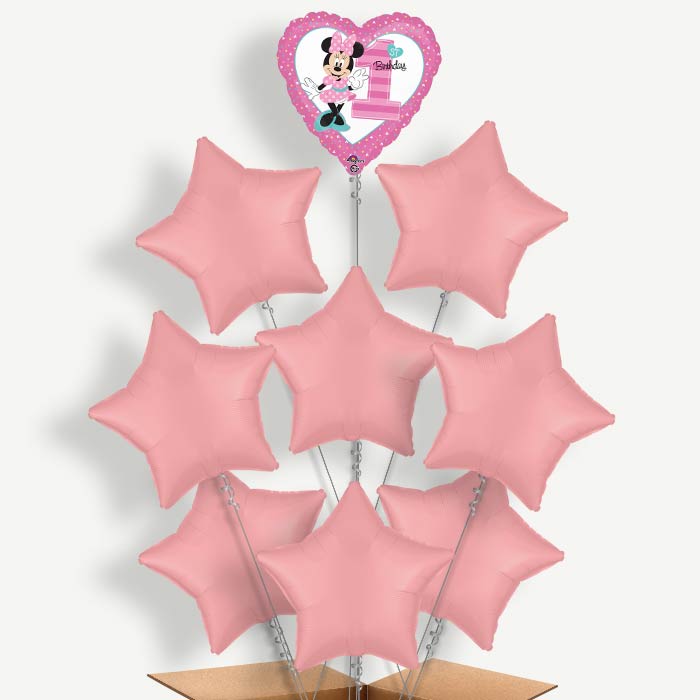 Minnie Mouse 1st Birthday Helium Balloon Bundle | Party Save Smile