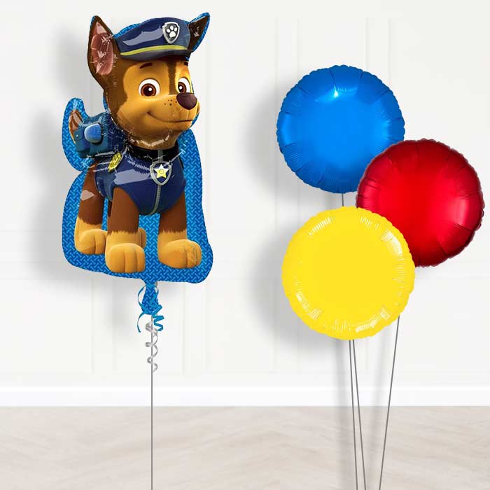 Paw Patrol Chase Balloon Bouquet in a Box - Plain Bouquet | Party Save Smile