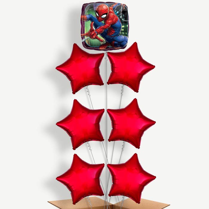 Animated Spiderman Balloon Arrangement Inflated with Helium | Party Save Smile