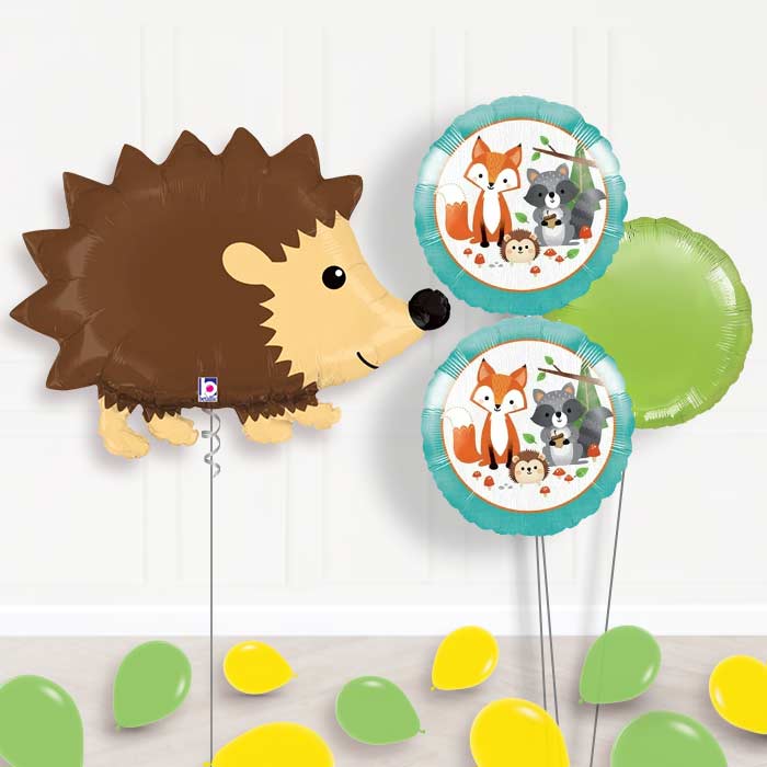 Hedgehog Inflated Helium Balloons Delivered-Giant Balloon + 2 Themed Balloons + 1 Plain Balloon + Mini Balloons