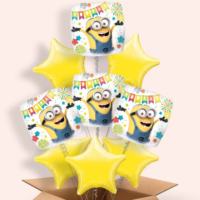 Hooray Balloons Delivered in a Box - 9 Balloon | Party Save Smile