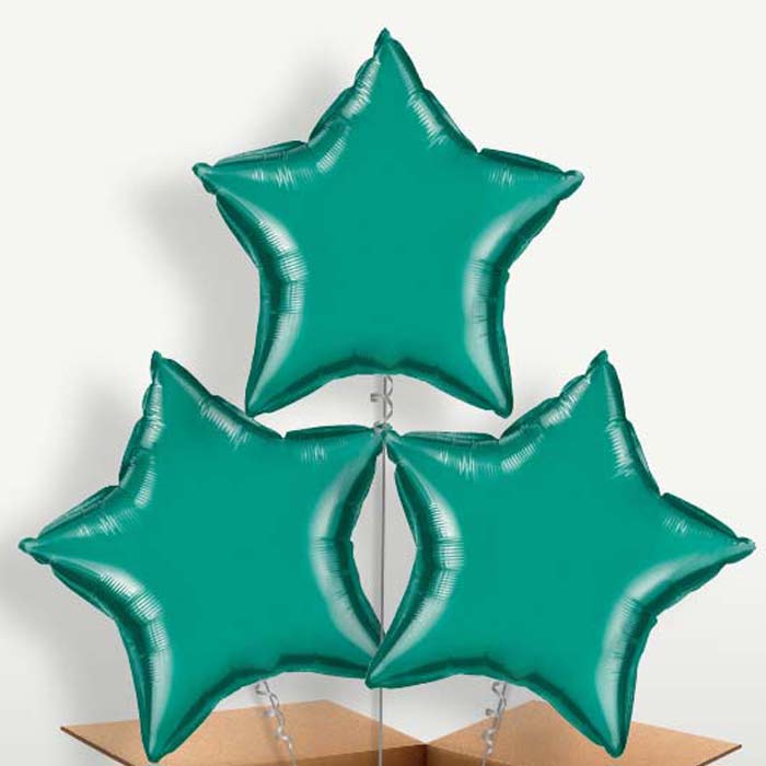 Teal Blue Star Helium Bunch of Balloons | Party Save Smile