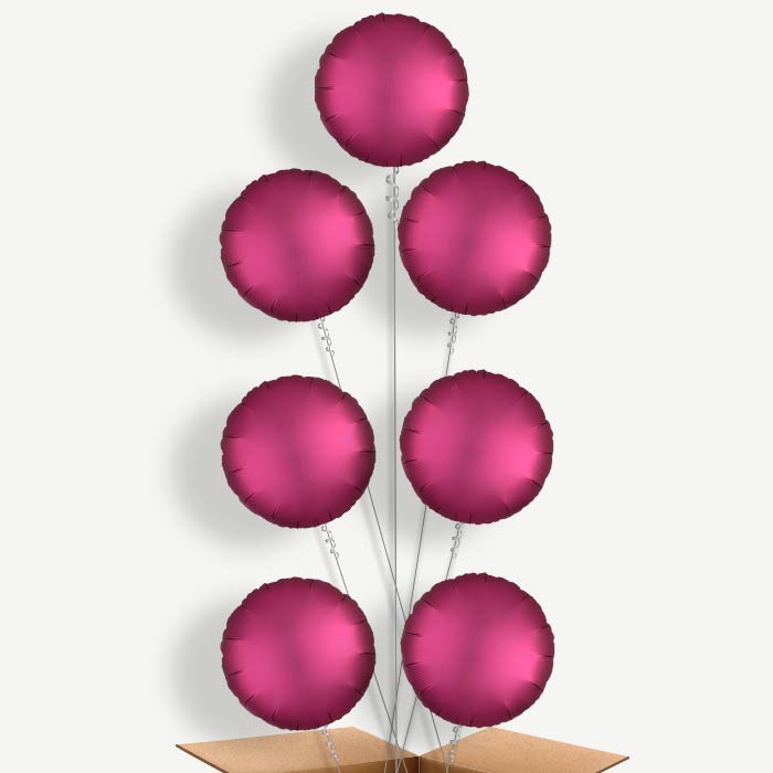 Pomegranate Pink Circles Helium Balloon Arrangement | Party Save Smile