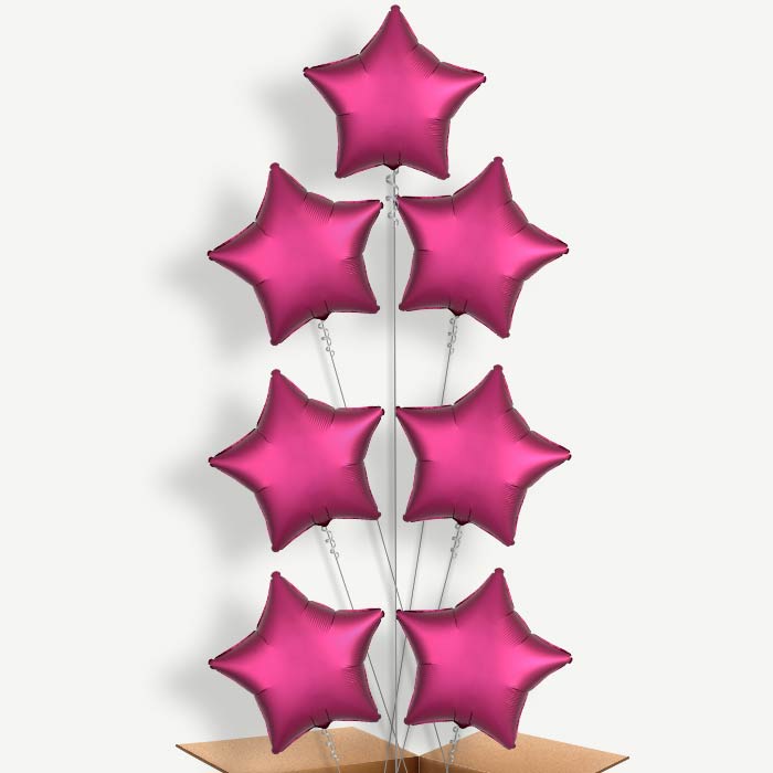 Hot Pink Star Helium Balloon Arrangement | Party Save Smile