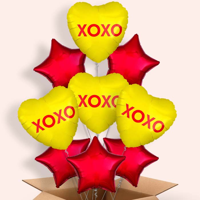 XOXO Candy Heart Helium Balloon in a Box - 9 Balloon | Party Save Smile