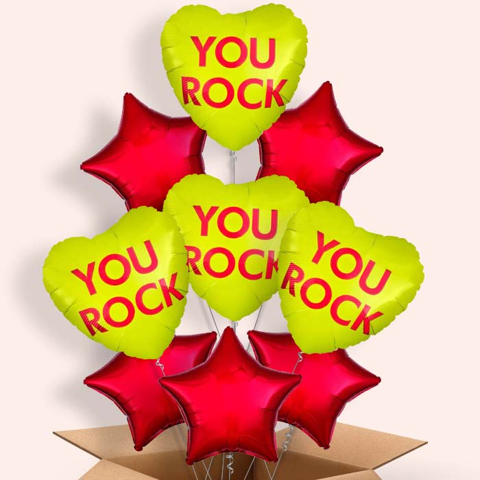 You Rock Candy Heart Helium Balloon in a Box - 9 Balloon | Party Save Smile