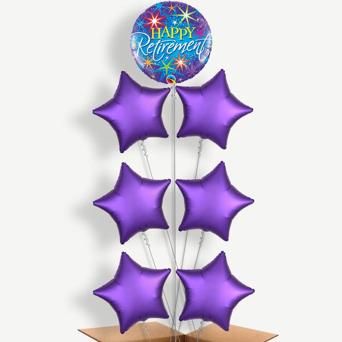 Stars Happy Retirement Helium Balloon Arrangement | Party Save Smile