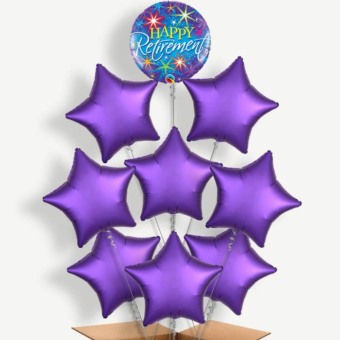 Stars Happy Retirement Helium Balloon Bundle | Party Save Smile