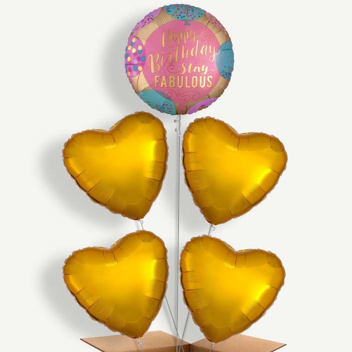 Stay Fabulous Birthday Helium Balloon Cluster | Party Save Smile