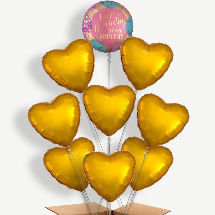 Stay Fabulous Birthday Helium Balloon Bundle | Party Save Smile