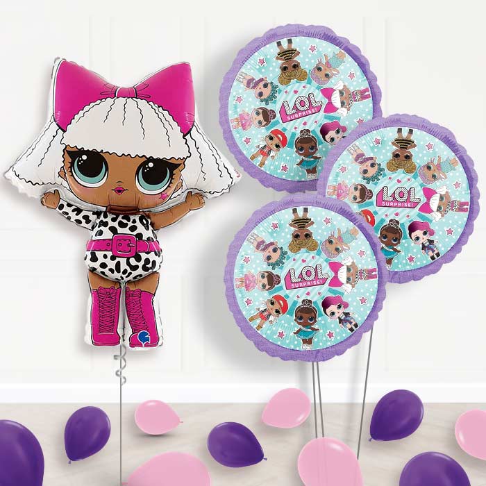 Lol Surprise Balloons Bouquet in a Box - Themed and Latex Bouquet | Party Save Smile