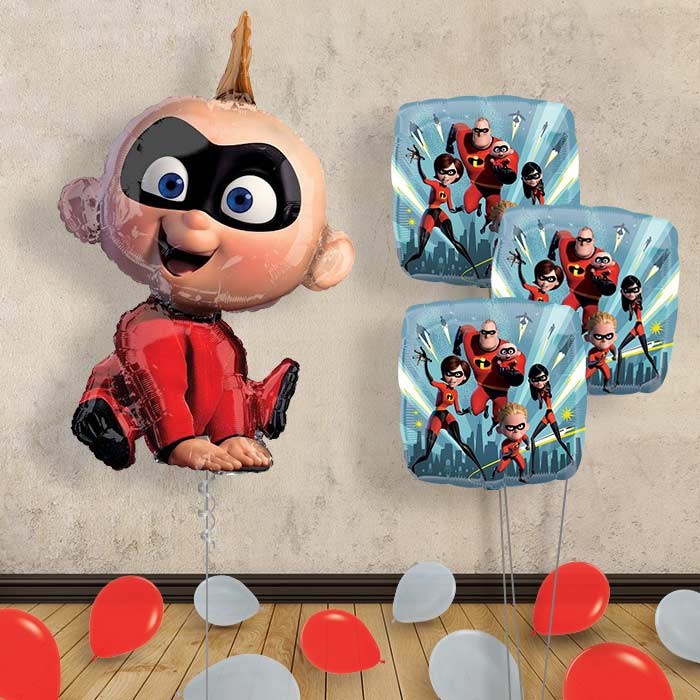 The Incredibles Jack Balloon Bouquet in a Box - Themed Bouquet and Latex | Party Save Smile
