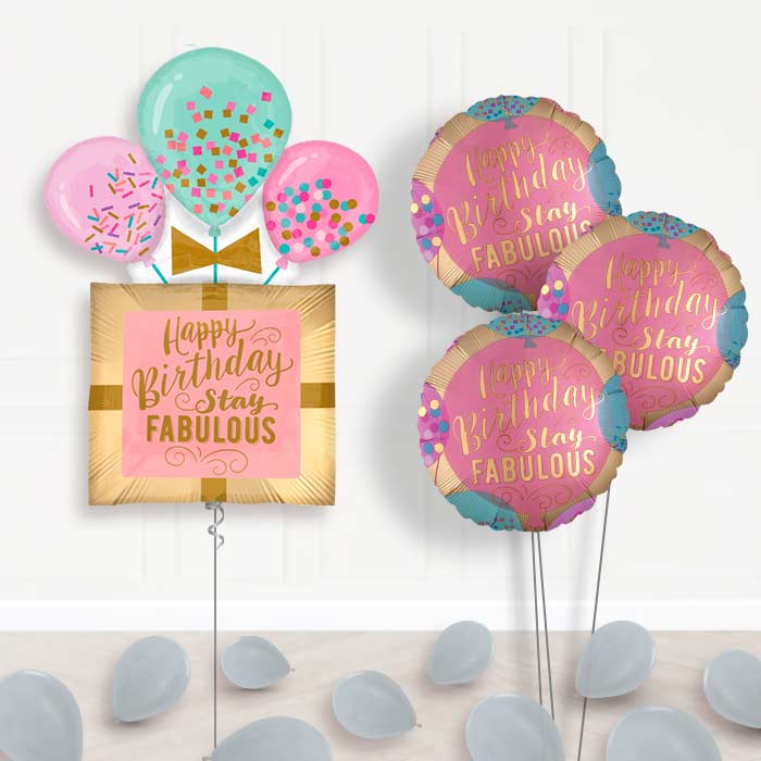 Birthday Gift Shaped Balloon Bouquet Delivery - Themed Bouquet and Latex | Party Save Smile