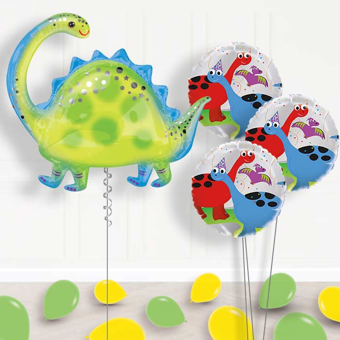Brontosaurus Anagram Dinosaur Helium Balloon in a Box - Themed Bouquet and Latex | Party Save Smile