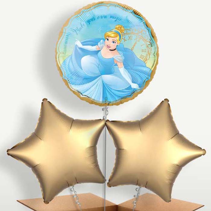 Cinderella Bunch of Balloons inflated with Helium | Party Save Smile