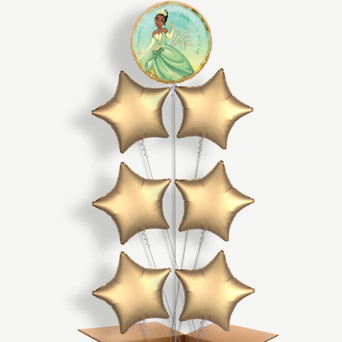 Princess Tiana Balloon Arrangement Inflated with Helium | Party Save Smile
