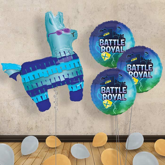 Battle Royale Llama Helium Balloons Delivered - Themed Bouquet and Latex | Party Save Smile