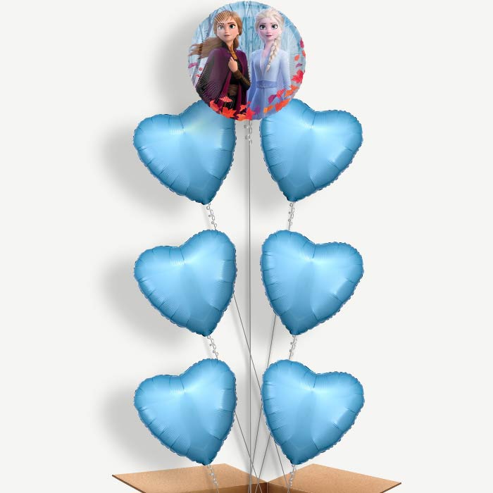 Elsa & Anna Frozen Theme Helium Balloon Arrangement | Party Save Smile